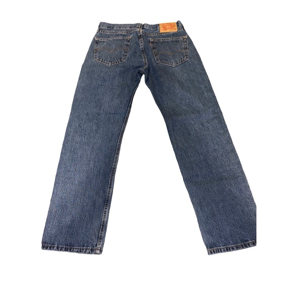 Levi's 505 Mens Denim Blue Jeans 32x30 Regular Fit Medium Wash 100% Cotton - Picture 7 of 11